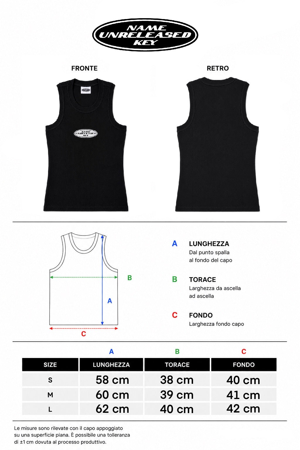 "U.N.K TANK TOP BLACK"