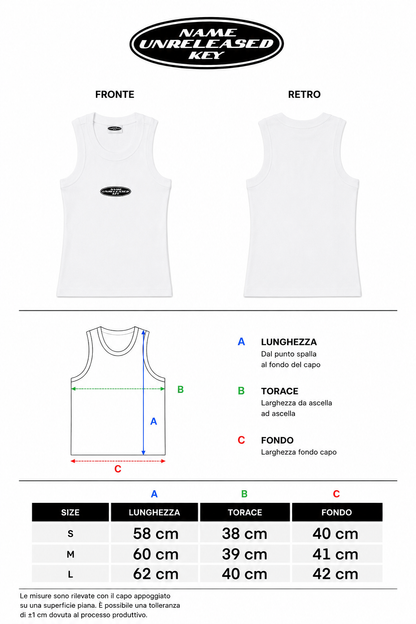 "U.N.K TANK TOP WHITE"