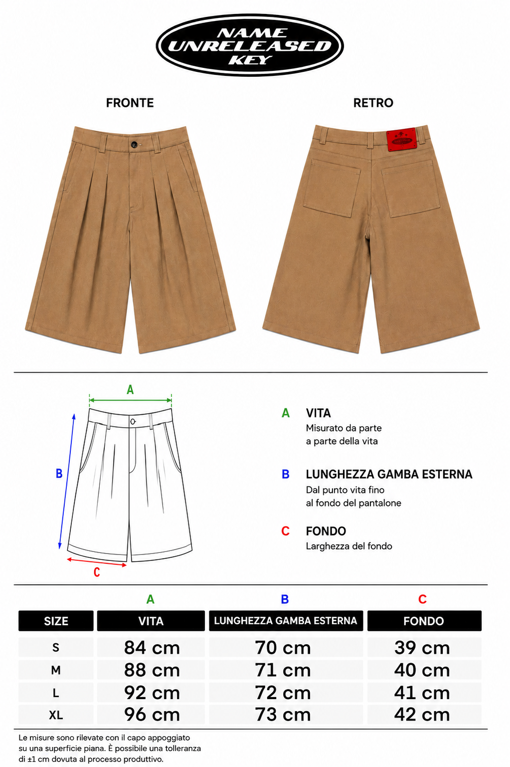 "U.N.K COTTON JORTS CLAY"