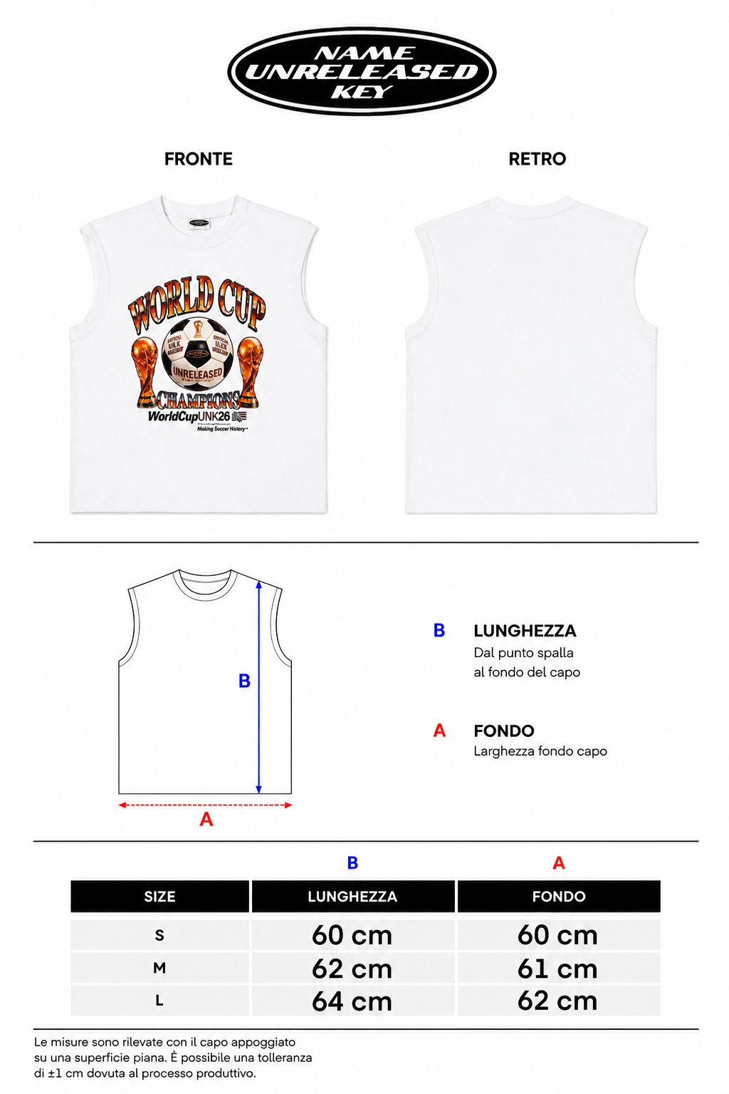 "U.N.K WORLDCUP TEE WHITE"