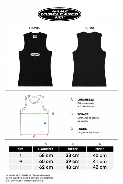 "U.N.K TANK TOP BLACK"