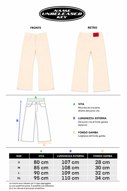 "U.N.K BOOTCUT IVORY"